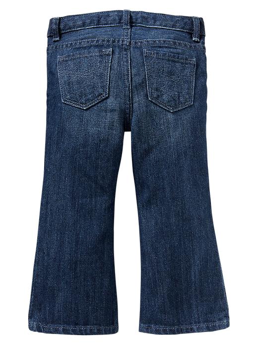 2 of 8 showing, with the color dark denim blue of product Boot cut jeans
