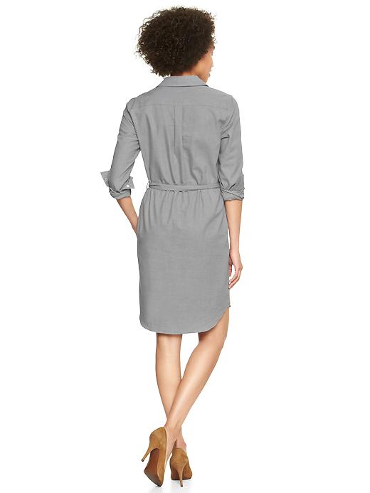 2 of 8 showing, with the color gray of product Flannel shirtdress