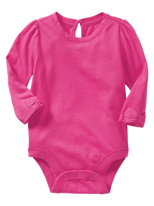 1 of 8 showing, with the color sugar plum neon of product Bow-sleeve bodysuit