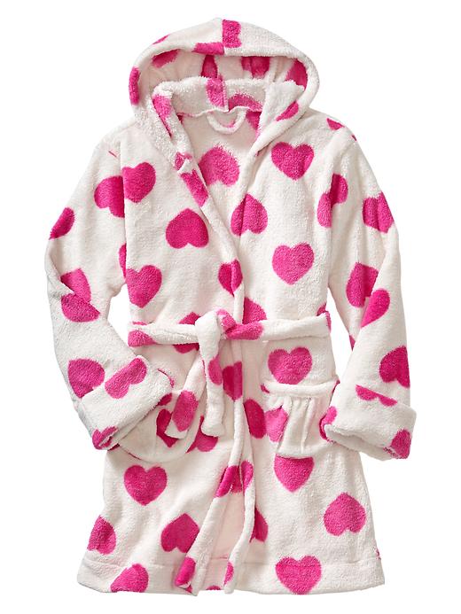 View large product image 1 of 1. Heart fleece sleep robe