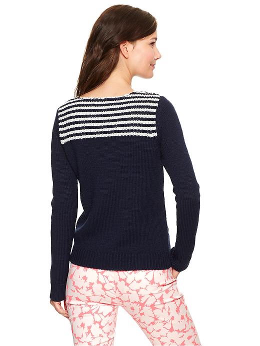 2 of 8 showing, with the color dark night of product Cable stripe crew