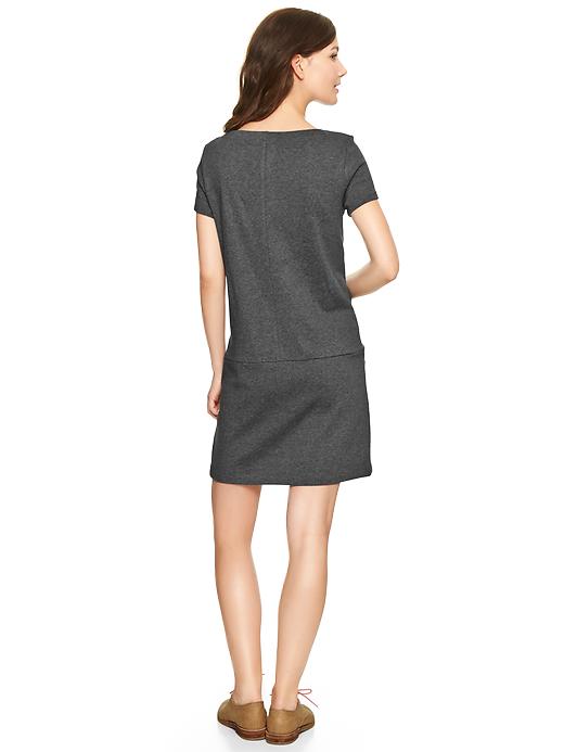2 of 8 showing, with the color dark charcoal of product Zip-pocket shift dress
