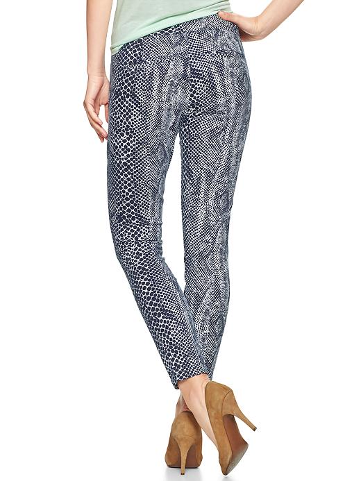 2 of 8 showing, with the color snake print of product Printed super skinny skimmer khakis