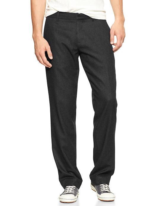 1 of 8 showing, with the color dark charcoal of product The tailored tweed pant (straight fit)