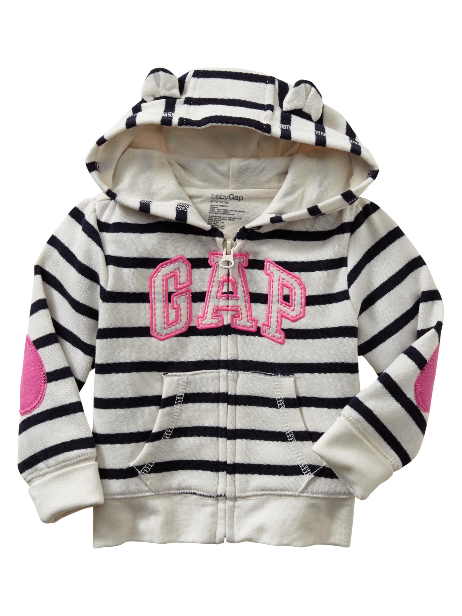 Arch logo elbowpatch hoodie Gap