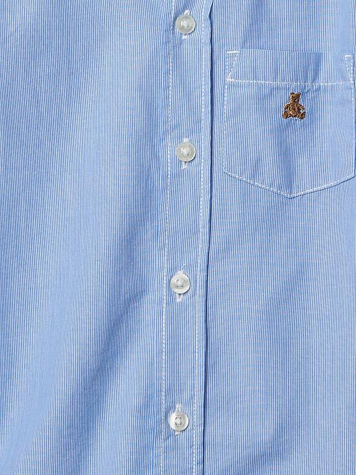 2 of 8 showing, with the color regal blue of product Woven-stripe shirt