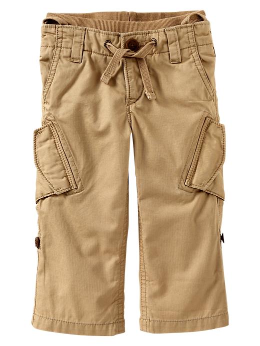 2 of 8 showing, with the color new british khaki of product Roll-up herringbone cargo pants