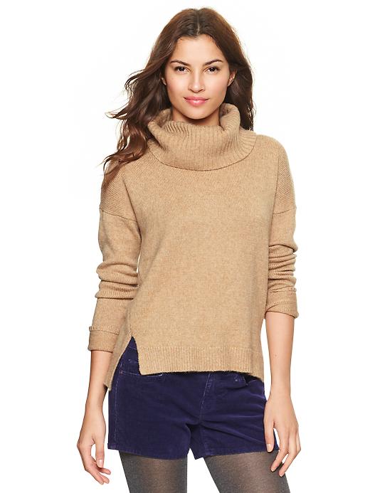 1 of 8 showing, with the color novelty cashew crunch of product Cowlneck sweater