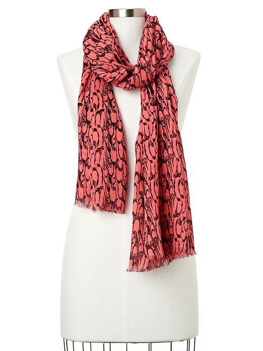 1 of 8 showing, with the color neon coral of product Penguin scarf