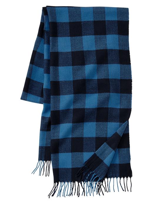 1 of 8 showing, with the color blue allure of product Buffalo checkered scarf