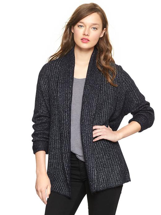 1 of 8 showing, with the color dark night of product Chunky open-front cardigan