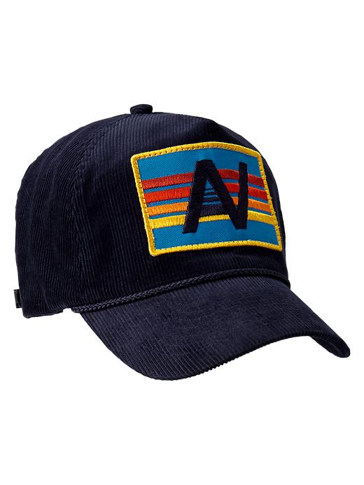 1 of 8 showing, with the color navy of product Gap x GQ Aviator Nation Corduroy Trucker Hat