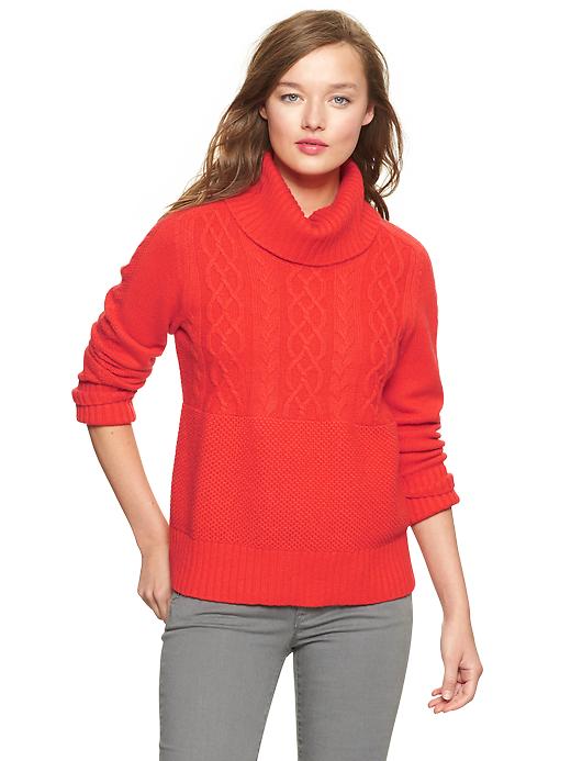 Image number 6 showing, Cable turtleneck sweater