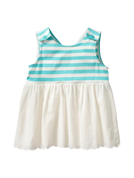 1 of 8 showing, with the color icicle blue of product Striped button top