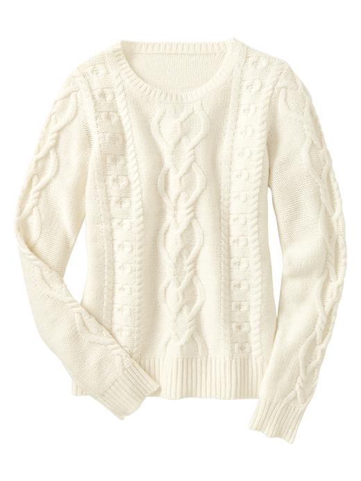 2 of 8 showing, with the color snow cap of product Cable knit sweater