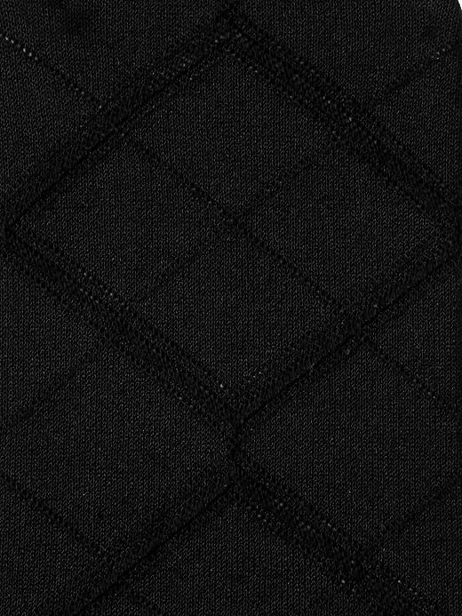 2 of 8 showing, with the color true black of product Argyle sweater tights