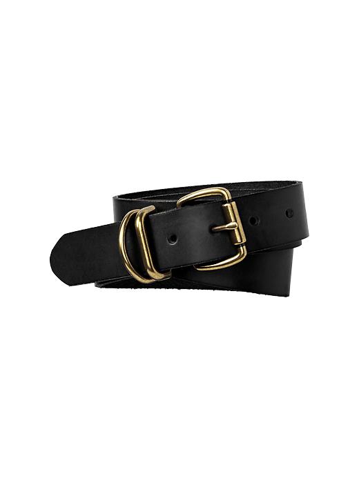 1 of 8 showing, with the color black of product Double-buckle belt