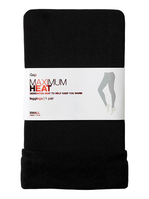 1 of 8 showing, with the color true black of product Maximum heat leggings