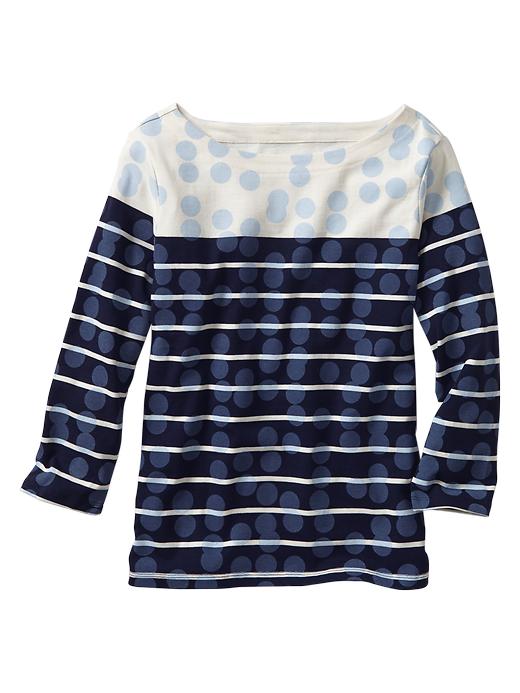 Image number 2 showing, Dots & stripes boatneck T