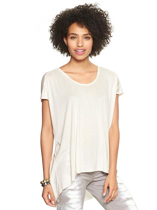 View large product image 1 of 2. Drapey circle-hem T
