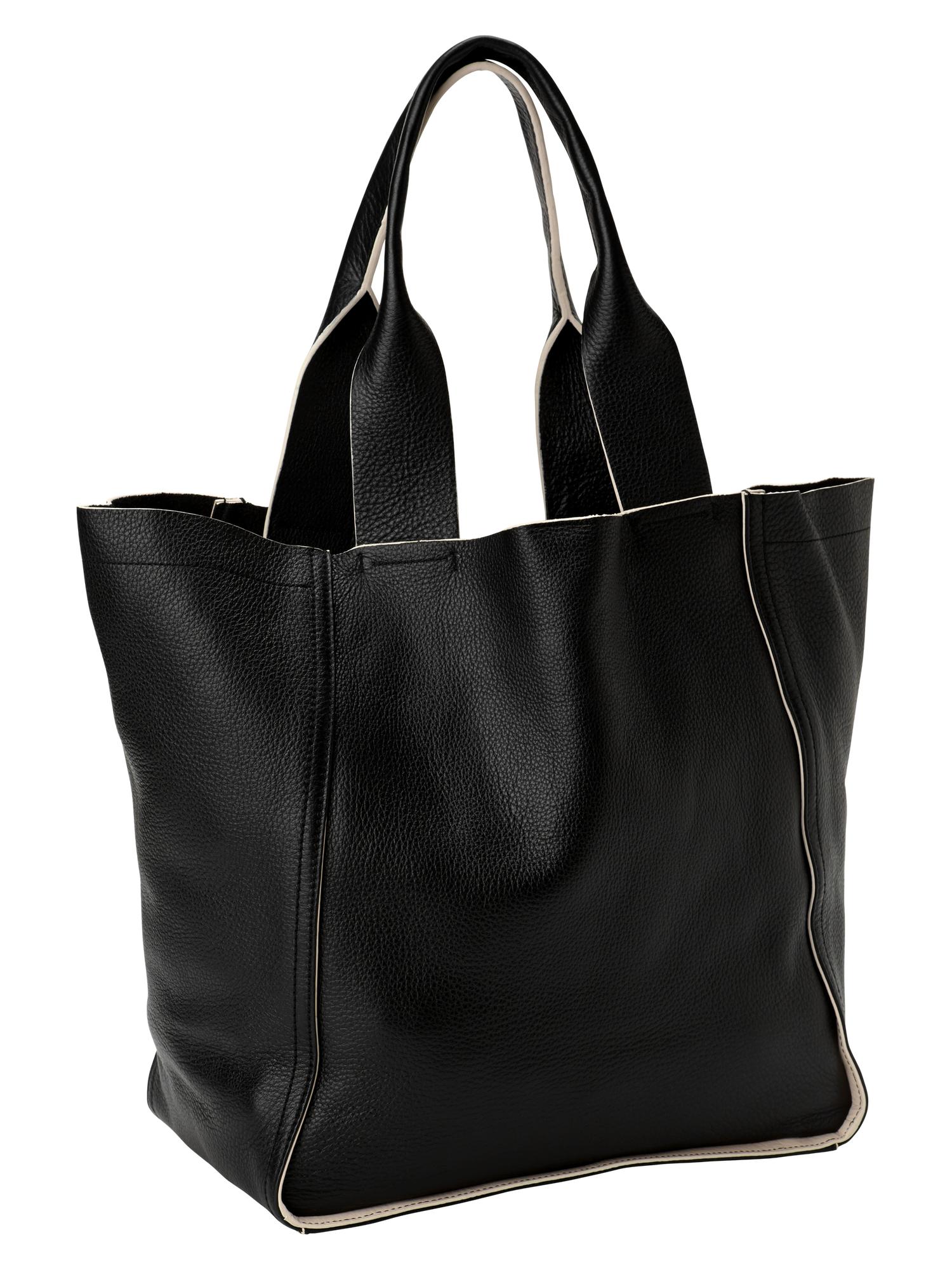 Large leather tote