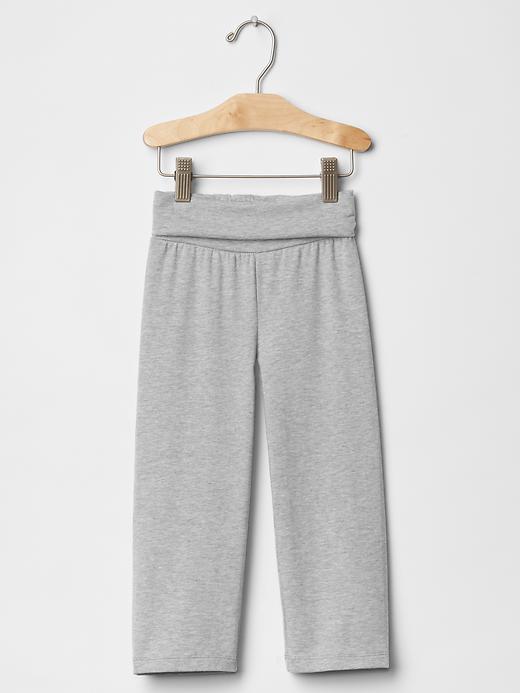 1 of 8 showing, with the color heather grey of product Foldover yoga pants