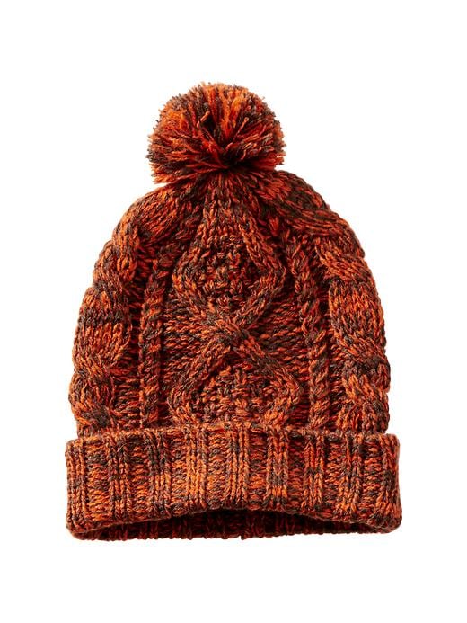 1 of 8 showing, with the color lava orange of product Marled beanie