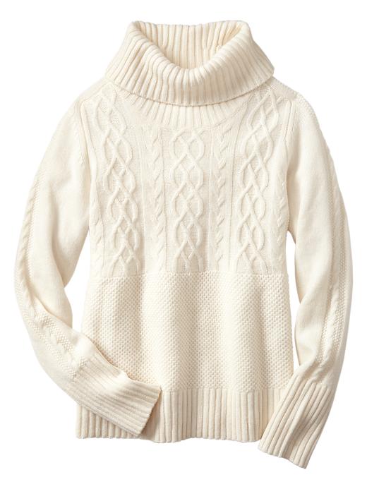 View large product image 2 of 3. Cable turtleneck sweater