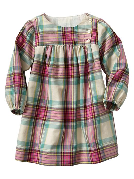 1 of 8 showing, with the color light tundra of product Plaid dress