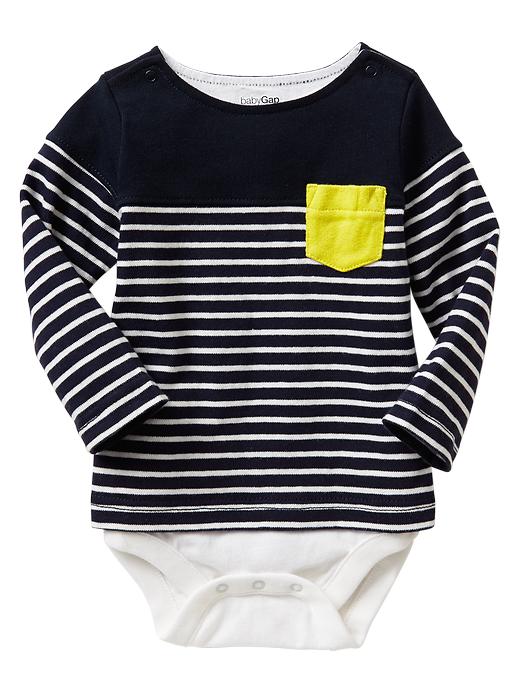 View large product image 1 of 1. Stripe boatneck body double