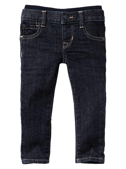 1 of 8 showing, with the color denim of product Pull-on skinny jeans