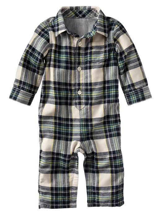 1 of 8 showing, with the color plaid of product Lined plaid one-piece
