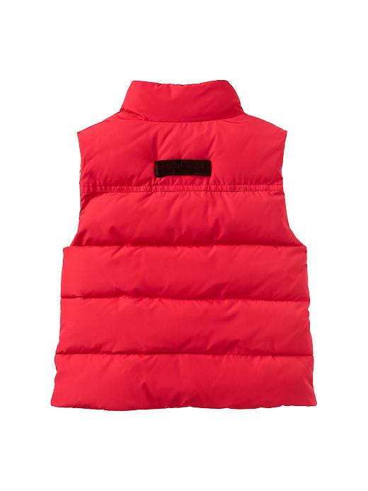2 of 8 showing, with the color holly berry of product Flannel-lined puffer vest
