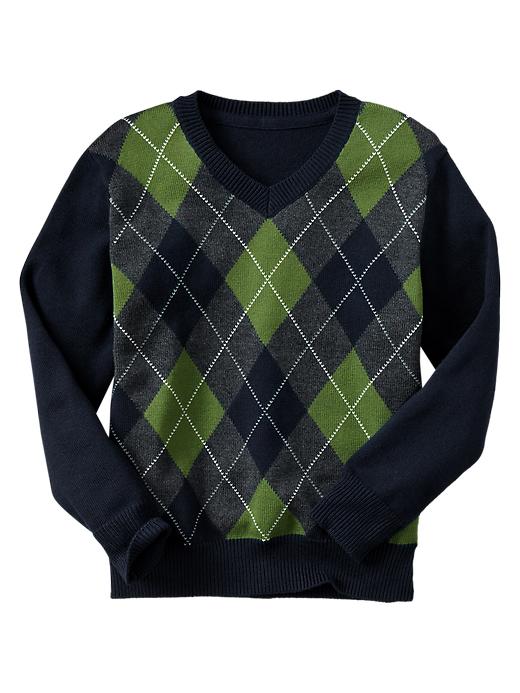 1 of 8 showing, with the color blue galaxy of product Argyle sweater