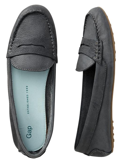 1 of 8 showing, with the color gun powder of product Leather loafers