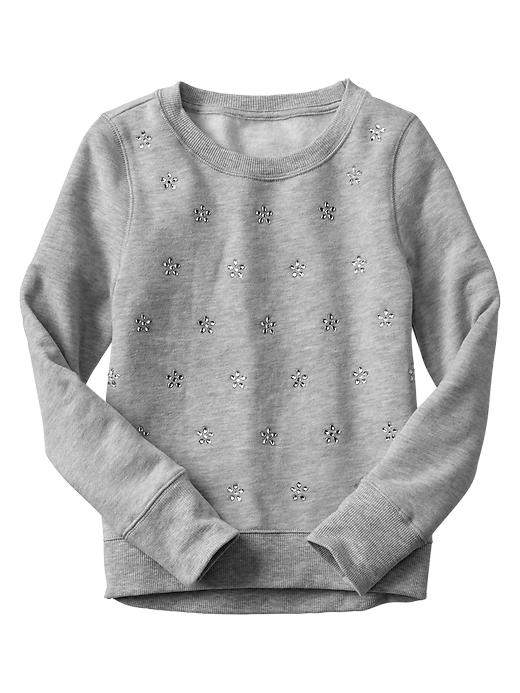 1 of 8 showing, with the color gray of product Embellished sweatshirt