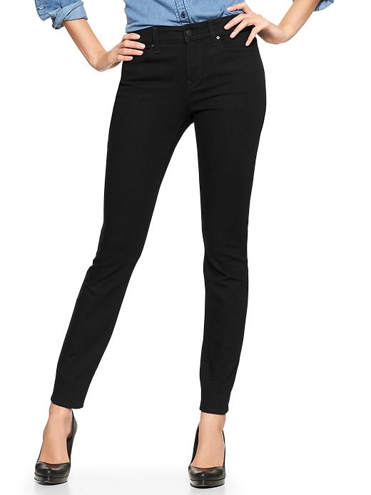 1 of 8 showing, with the color true black of product 1969 curvy skinny black jeans