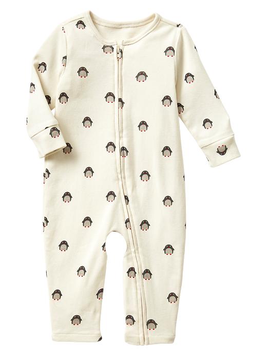 1 of 8 showing, with the color ivory frost of product Penguin zip one-piece