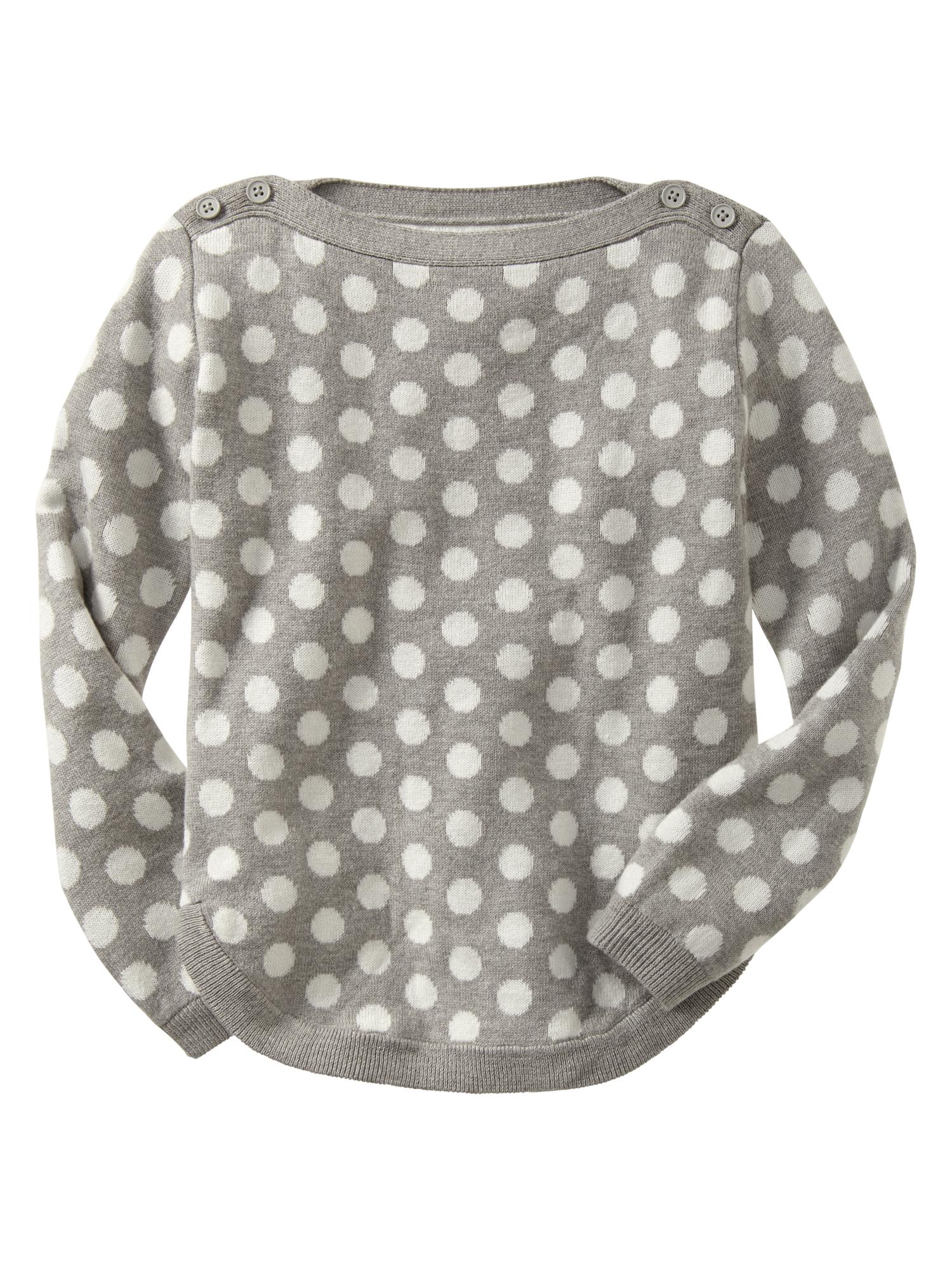 Grey polka dot sweater outlet