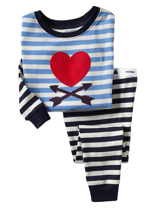 View large product image 1 of 1. Heart stripe sleep set