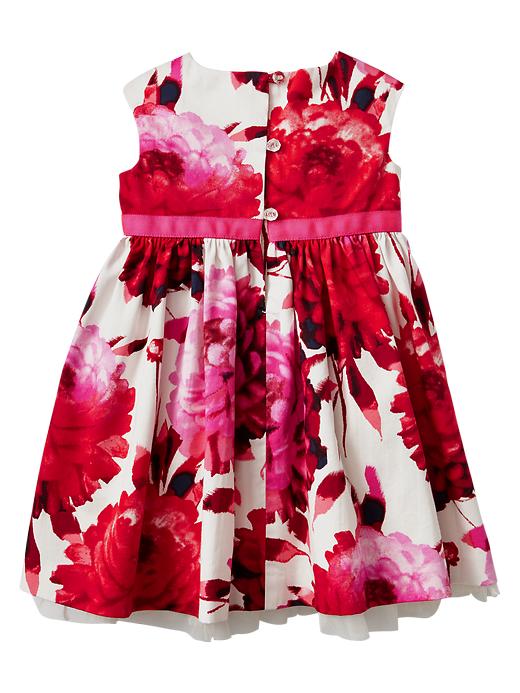 2 of 8 showing, with the color red floral print of product Flower dress