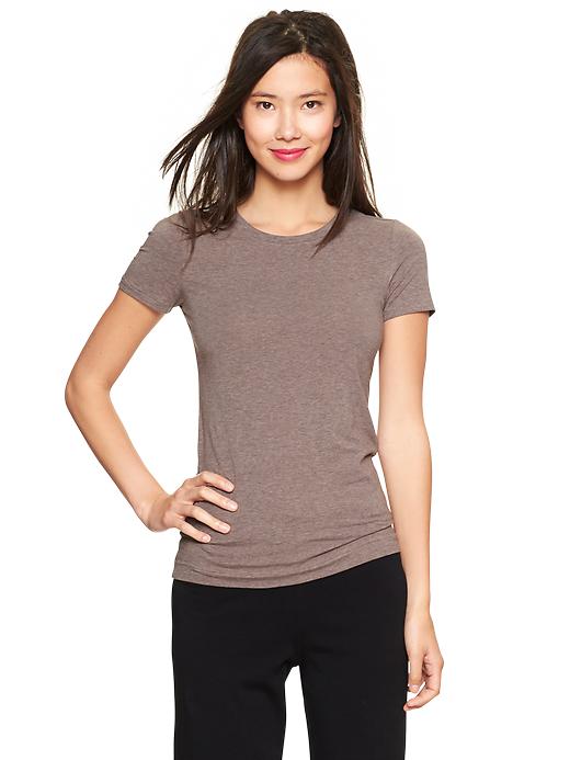 1 of 8 showing, with the color light brown heather of product Pure Body short-sleeve tee