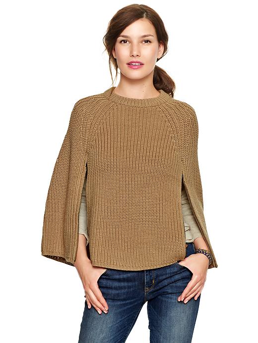 1 of 8 showing, with the color cashew crunch of product Sweater zip cape
