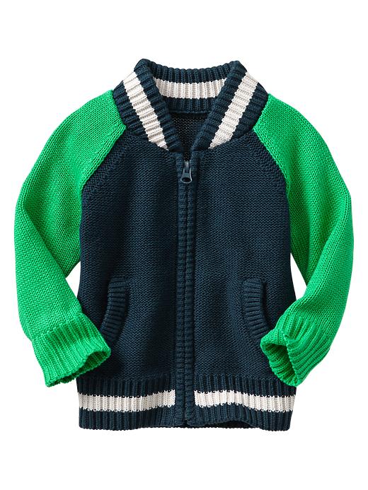 カーディガン HUECLOSET Varsity Zip Up Cardigan SE184 Varsity zip cardigan | Gap