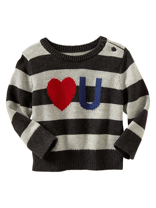 1 of 8 showing, with the color stripe of product Love U stripe sweater