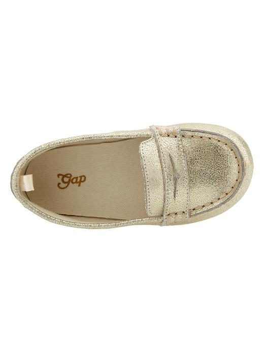 2 of 8 showing, with the color champagne of product Metallic loafers