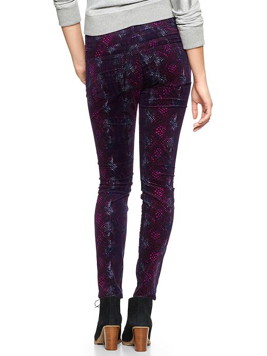 2 of 8 showing, with the color purple print of product 1969 snake print legging cords