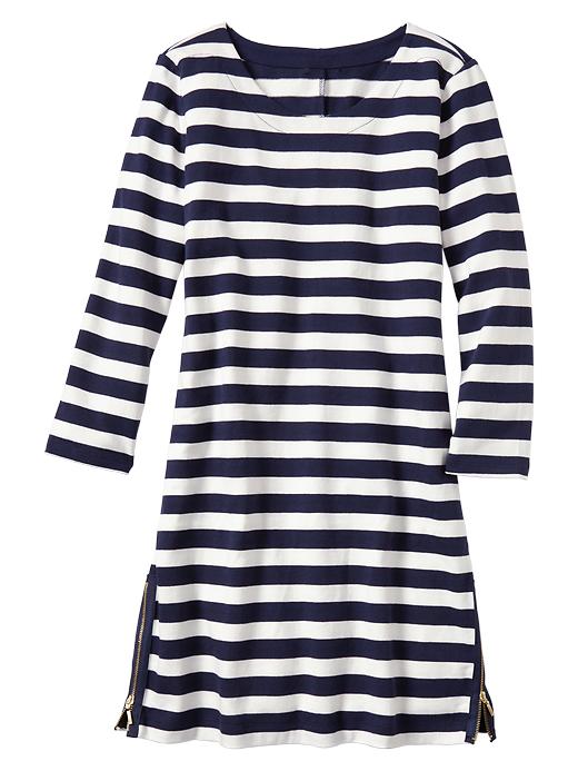 2 of 8 showing, with the color navy stripe of product Stripe side-zip dress
