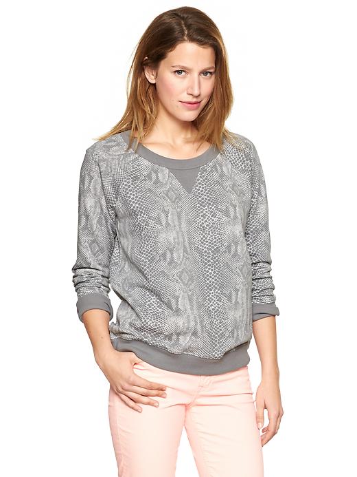 1 of 8 showing, with the color gray of product Essential printed sweatshirt