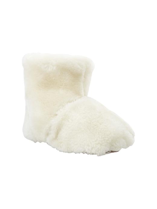 1 of 8 showing, with the color ivory frost of product Bear furry slippers
